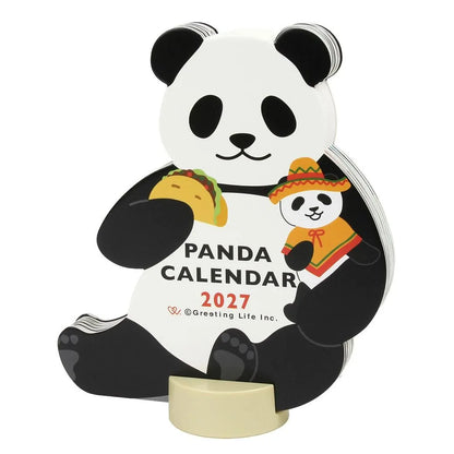 2027 Desk Calendar - Animal Die-Cut - Panda