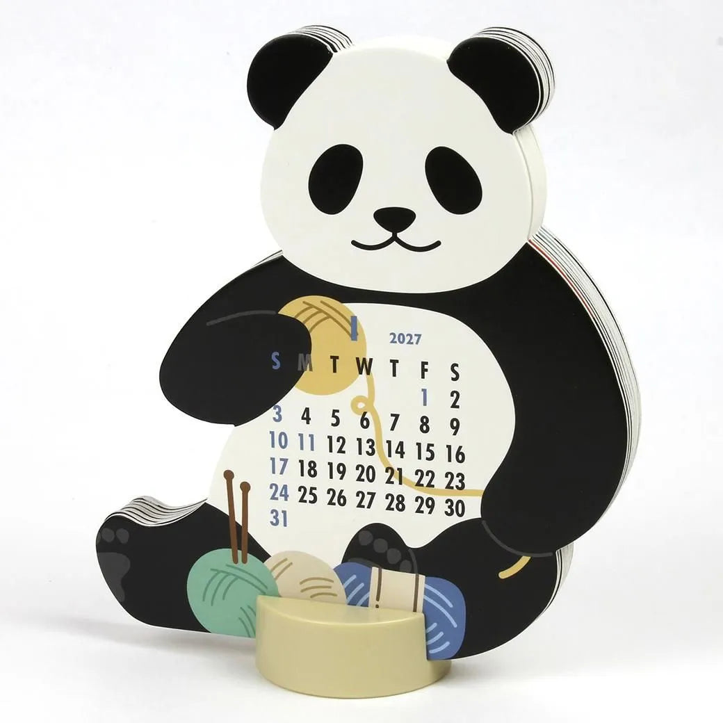 2027 Desk Calendar - Animal Die-Cut - Panda