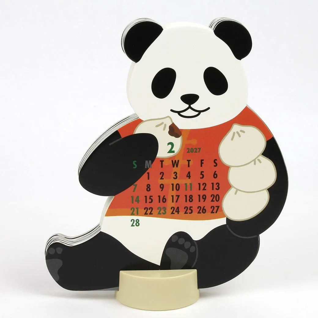 2027 Desk Calendar - Animal Die-Cut - Panda