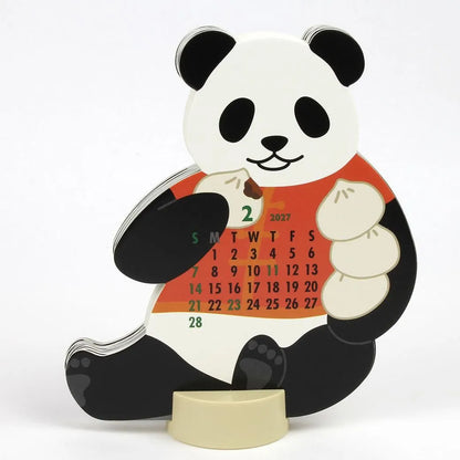 2027 Desk Calendar - Animal Die-Cut - Panda