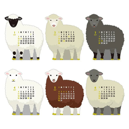 2027 Desk Calendar - Animal Die-Cut - Sheep