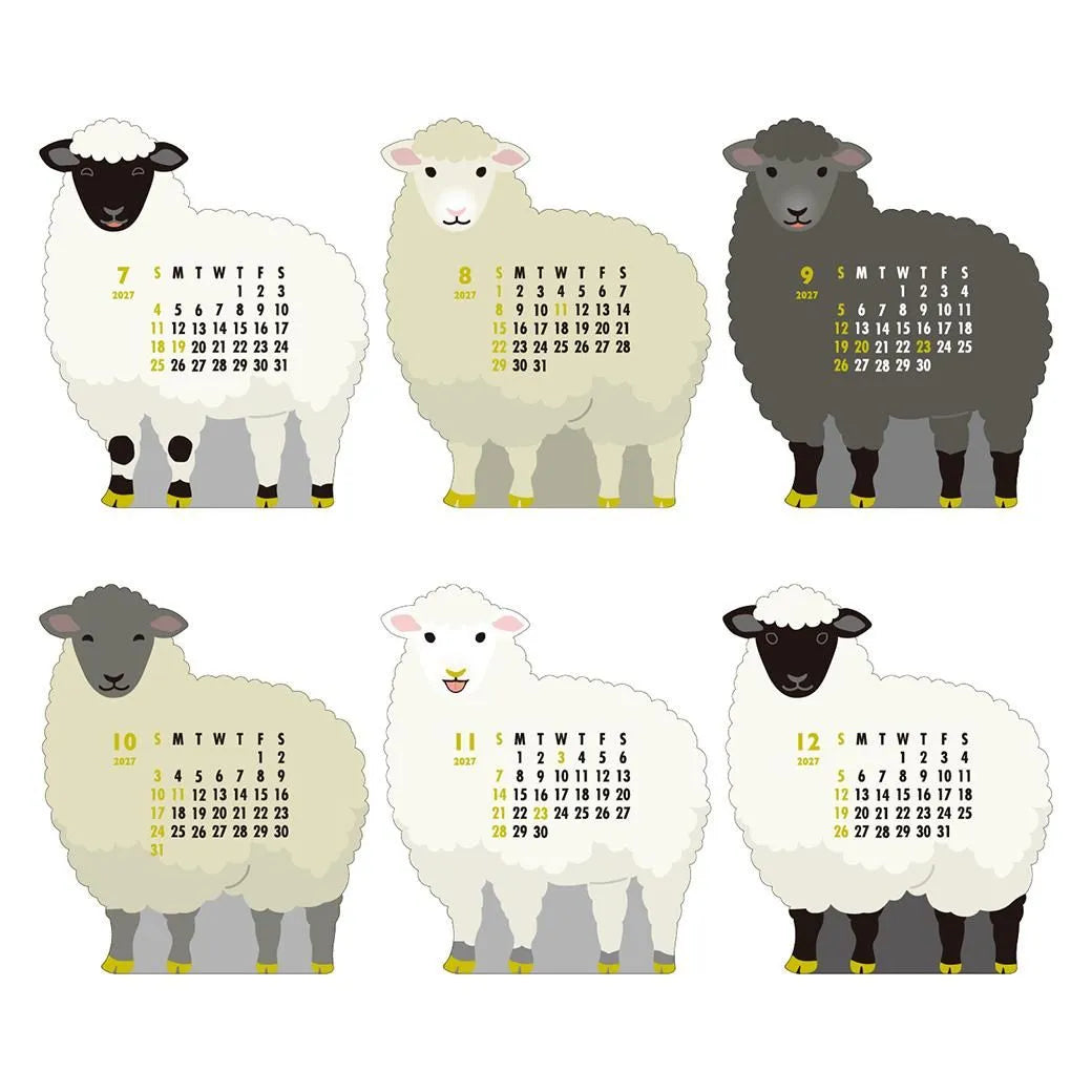 2027 Desk Calendar - Animal Die-Cut - Sheep