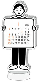 Noritake Die-Cut Calendar Boy 2026 Desk Calendar