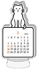 Noritake Die-Cut Calendar Cat 2026 Desk Calendar