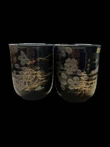 Mug 2 pairs Black sakura