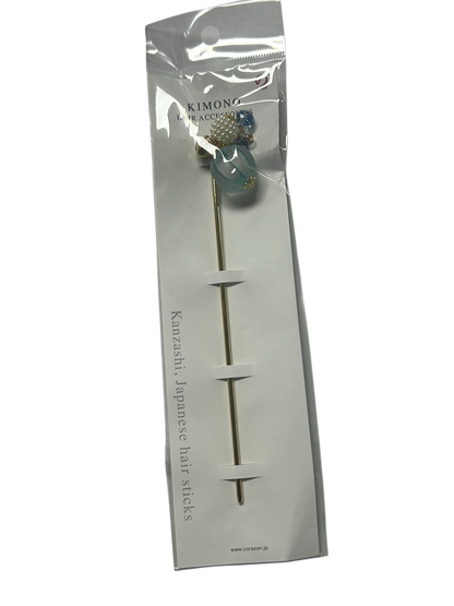 Noren Hair Pin, Bubble Ball, Hair Accessory Blue