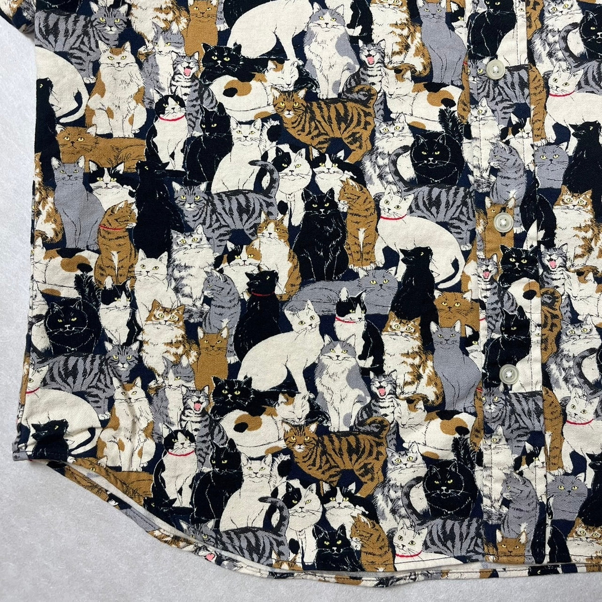 Cat Filled Short Sleeved Shirt