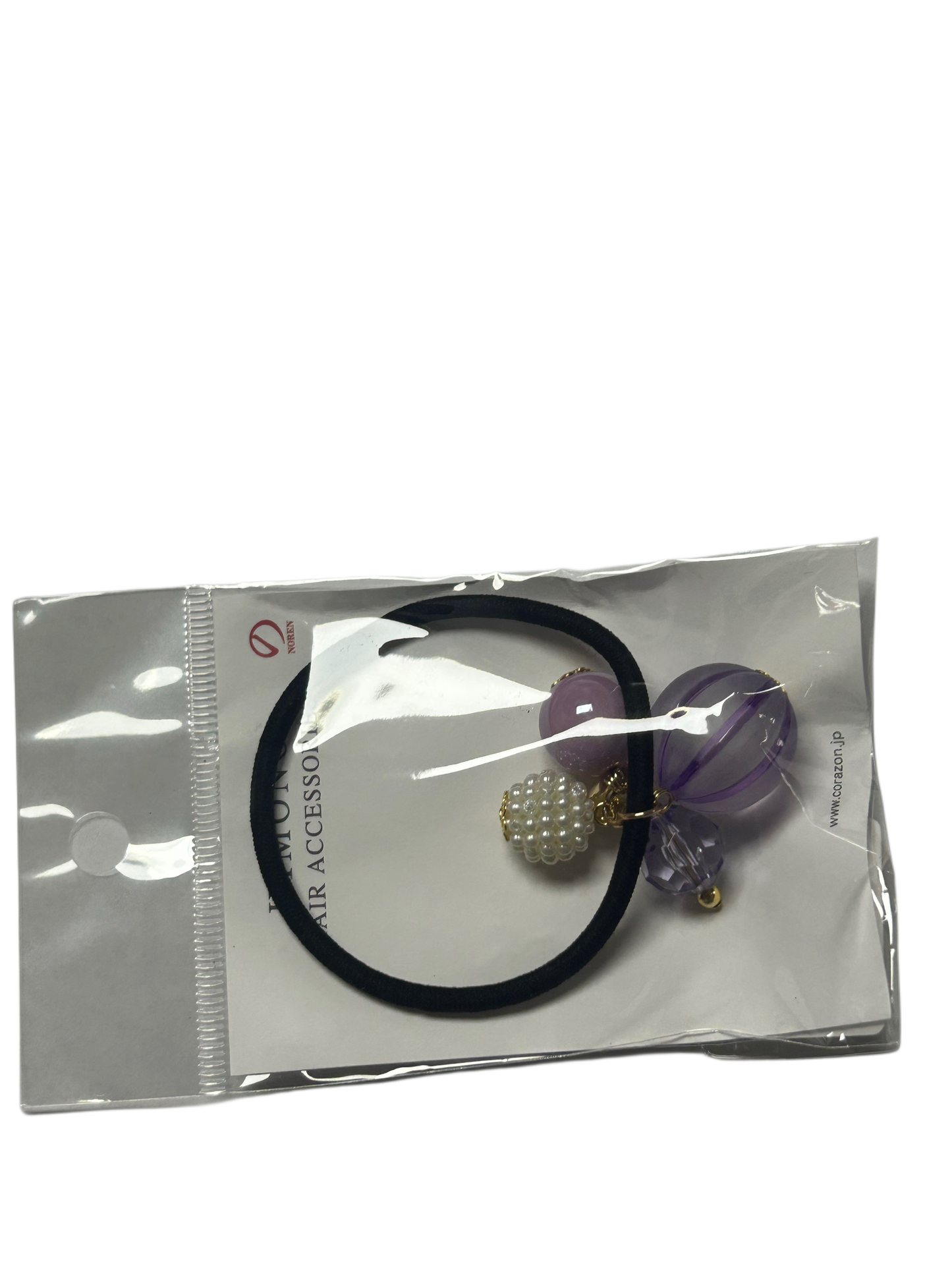 Noren Hair Rubber Glass Ball Dragonfly Ball Purple