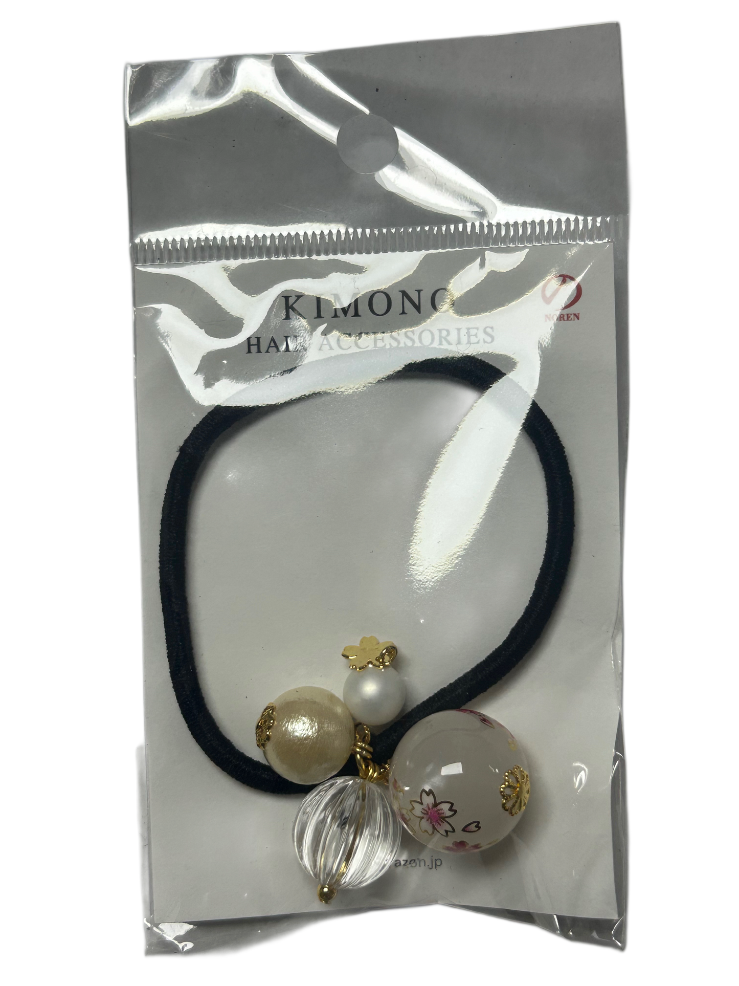 Sakura ball hair rubber white HD