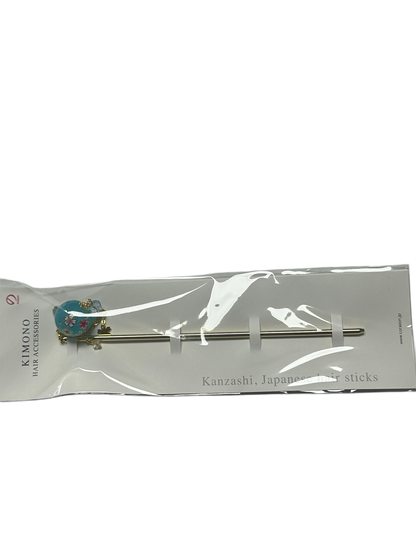 Noren Hair Pin, Bubble Ball, Hair Accessory Blue