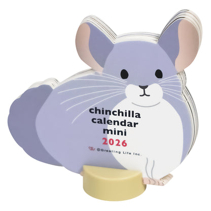 2026 Calendar-Animal Die Cut - MINI CHINCHILLA