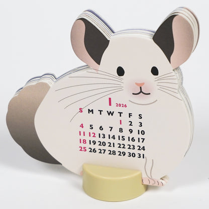 2026 Calendar-Animal Die Cut - MINI CHINCHILLA
