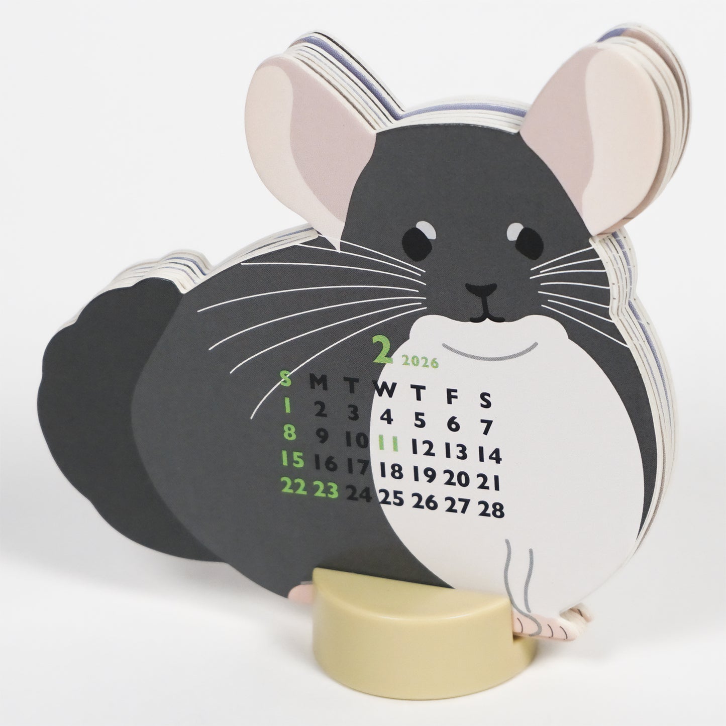 2026 Calendar-Animal Die Cut - MINI CHINCHILLA