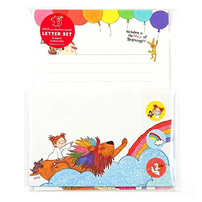 Greeting Life Coco-chan Letter Set, Lion Envelope