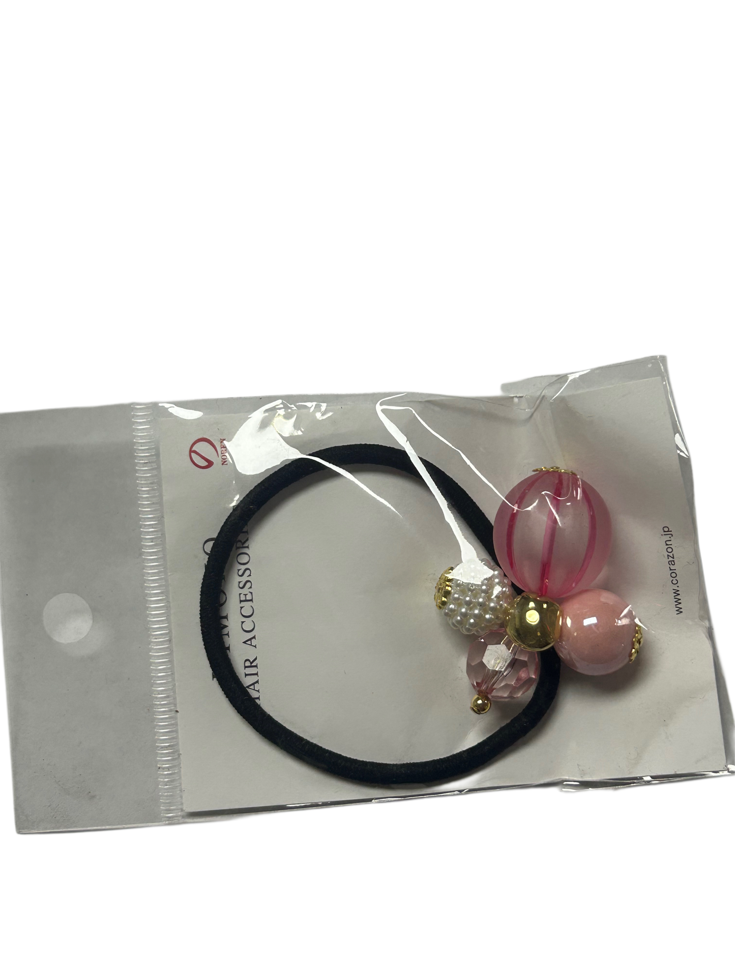 Noren Hair Rubber Glass Ball Dragonfly Ball Pink