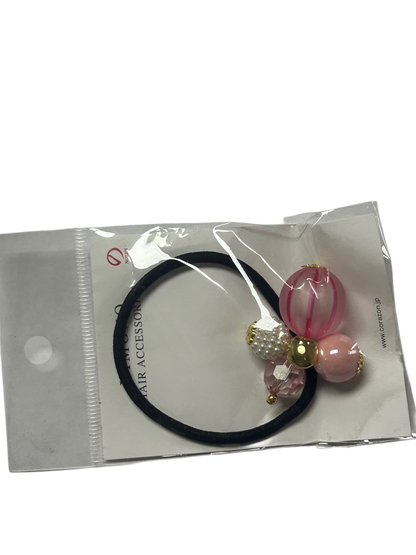 Noren Hair Rubber Glass Ball Dragonfly Ball Pink