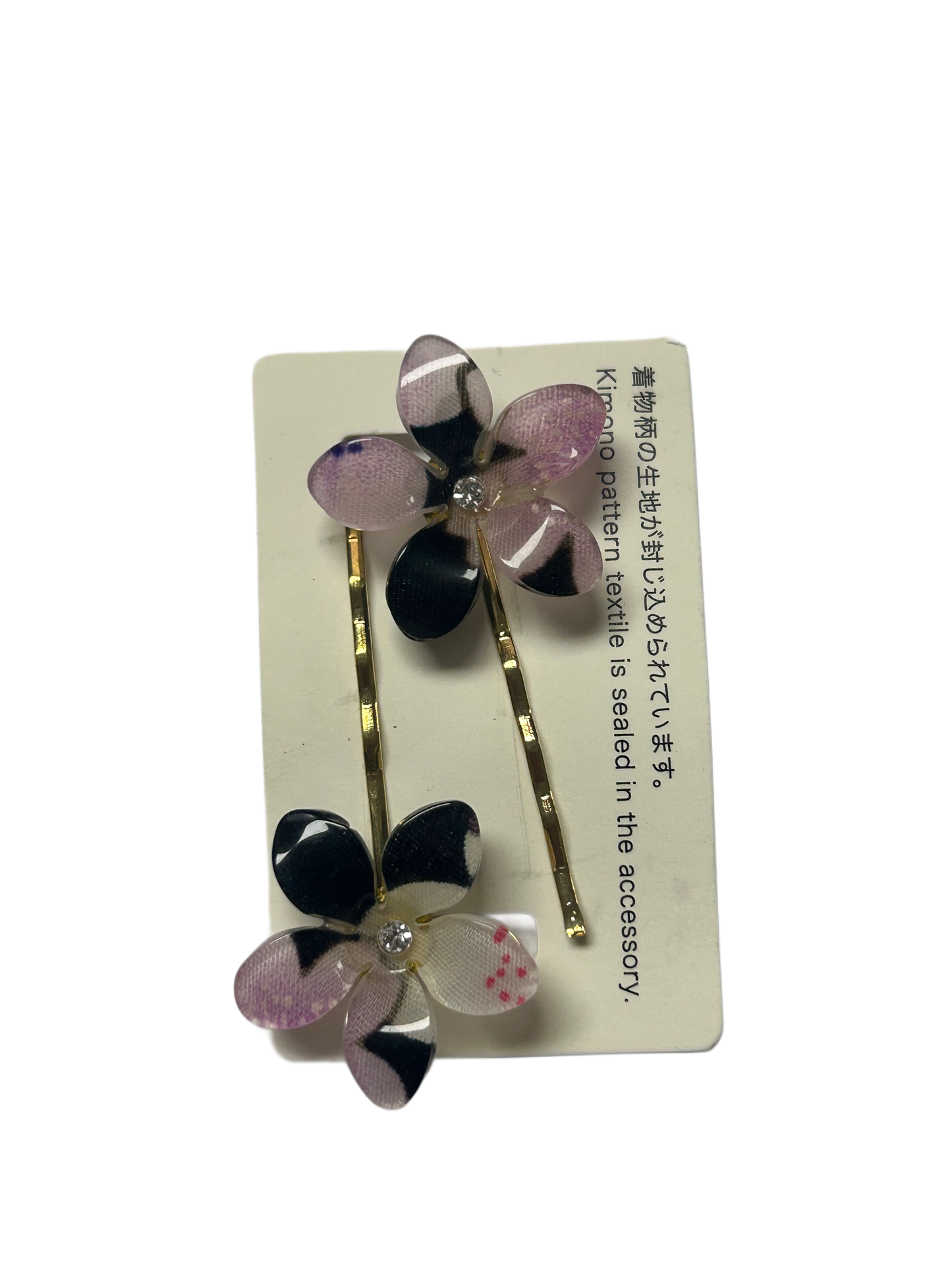 Set of 2 Hair Accessories Acrylic Hairpin Set Purple