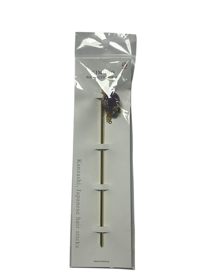 Noren Hair Pin, Bubble Ball, Hair Accessory Purple