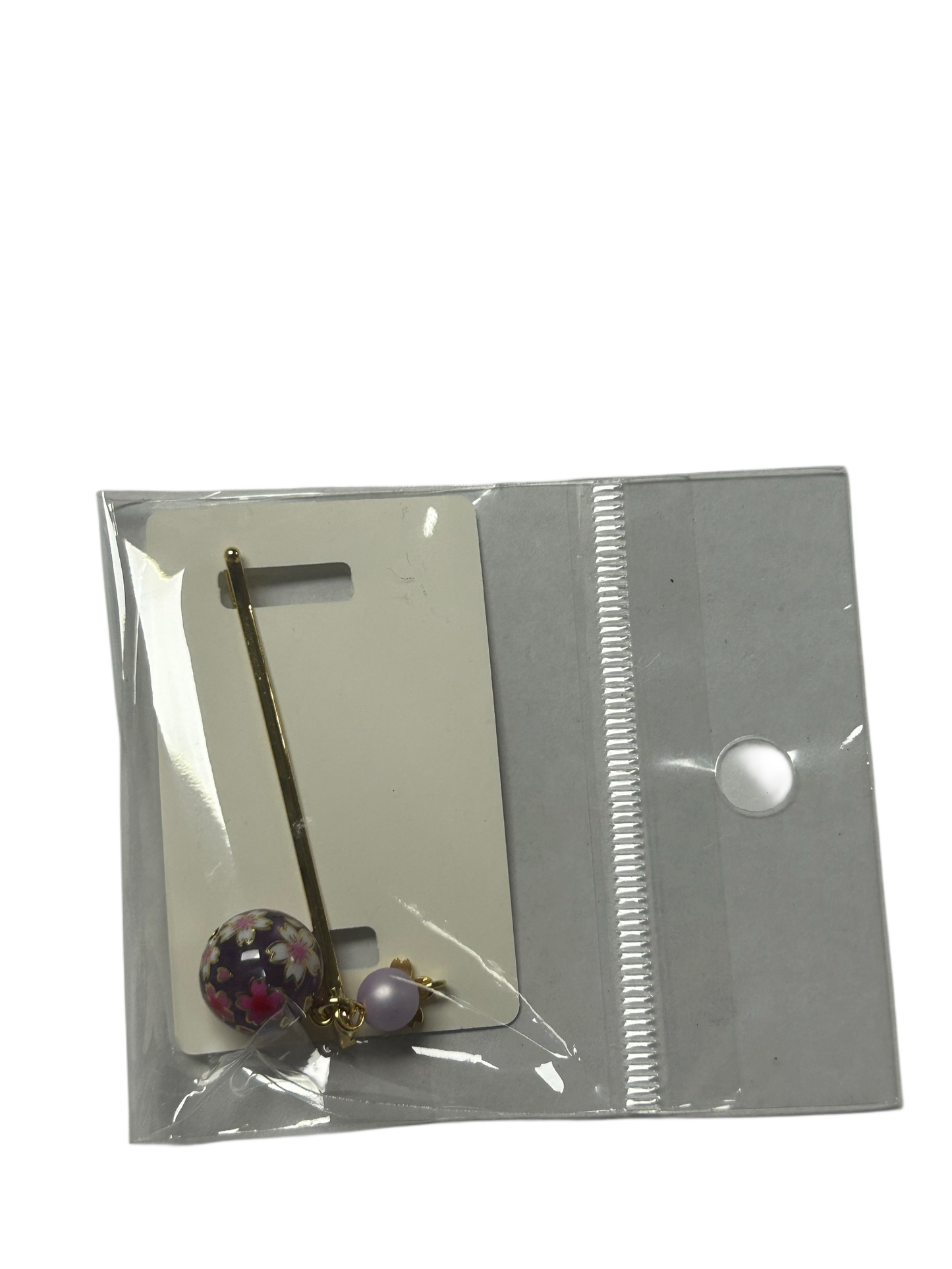 Sakura ball hairpin purple HD