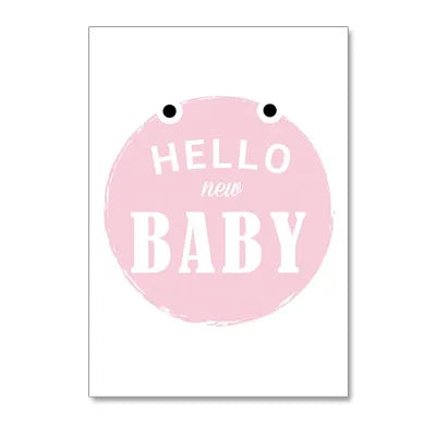 Roly Poly Baby Card Pink HT-52