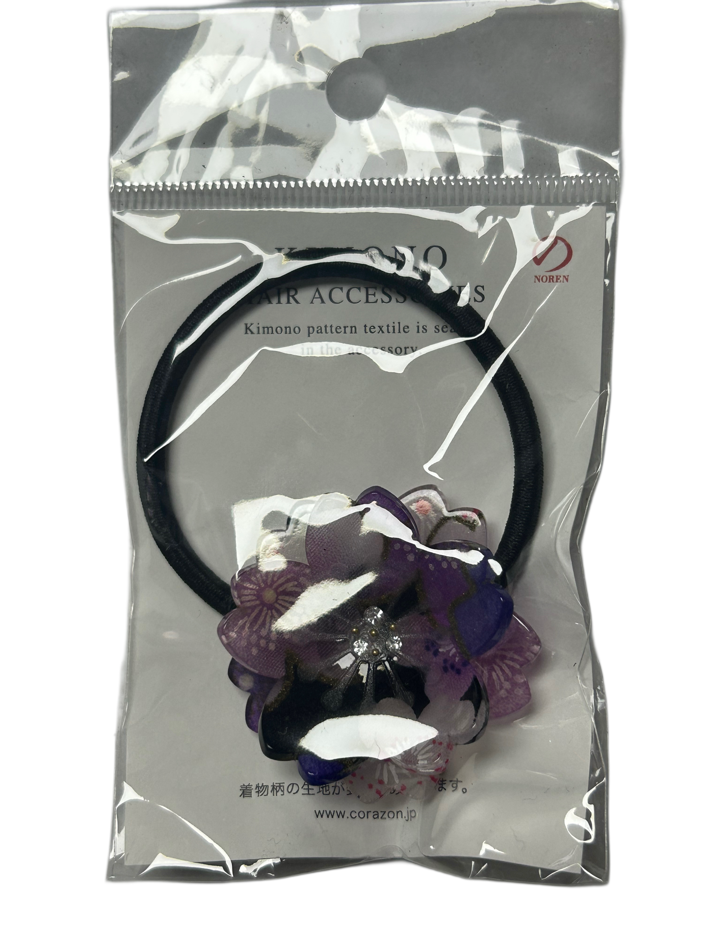Acrylic Original Sakura Hair tie Pony Japanese pattern Flower Purple