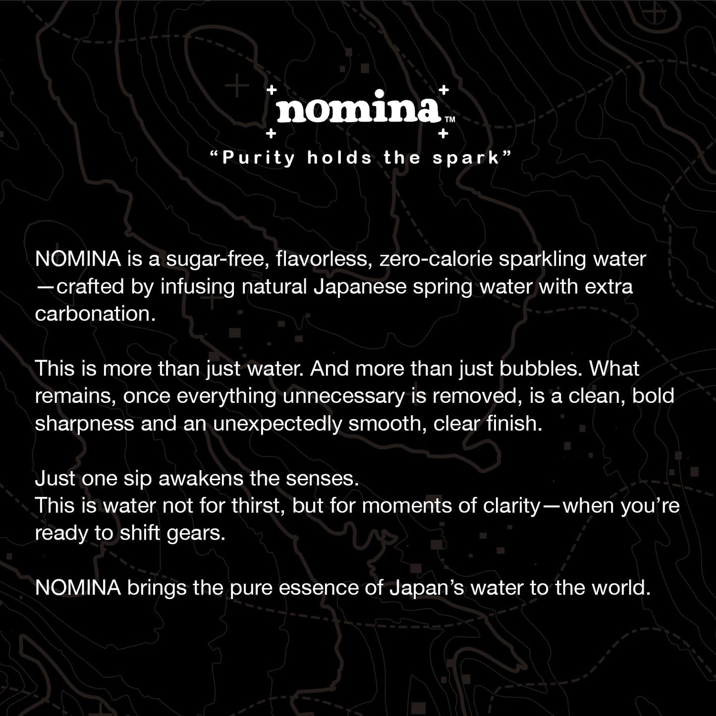 NOMINA Drink Sparkling Spring Water, 11.8 fl oz Aluminum Cans, Sugar-Free, Caffeine-Free, Made in Japan, 24 Pack (Pack of 24)
