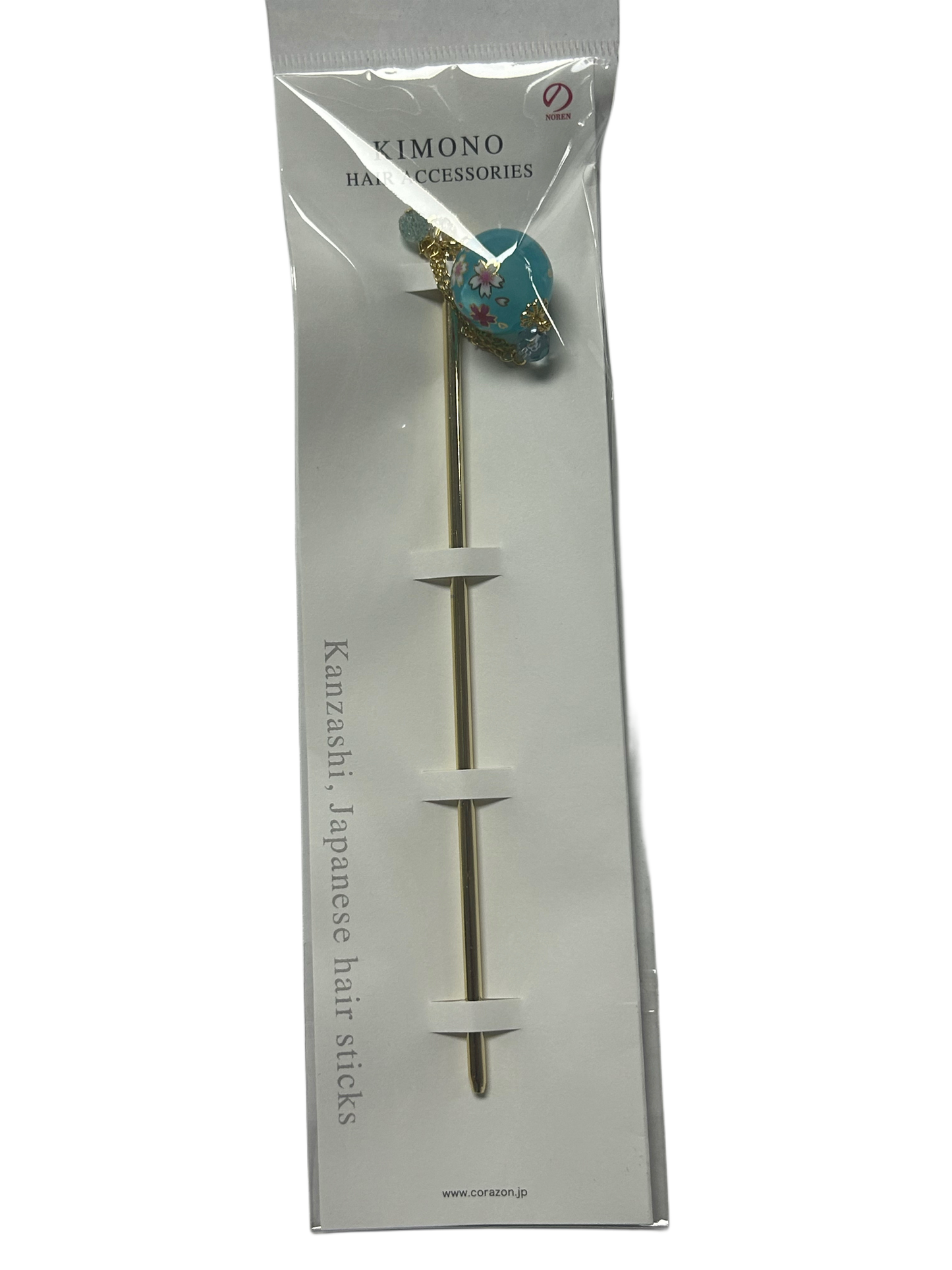 Noren Hair Pin, Bubble Ball, Hair Accessory Blue