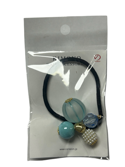 Noren Hair Rubber Glass Ball Dragonfly Ball Blue