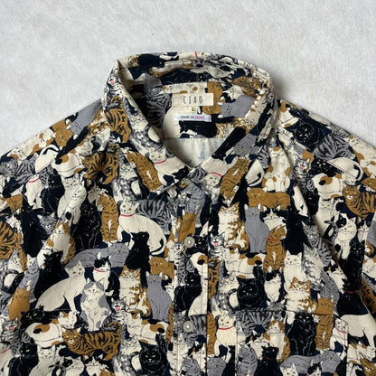 Cat Filled Short Sleeved Shirt