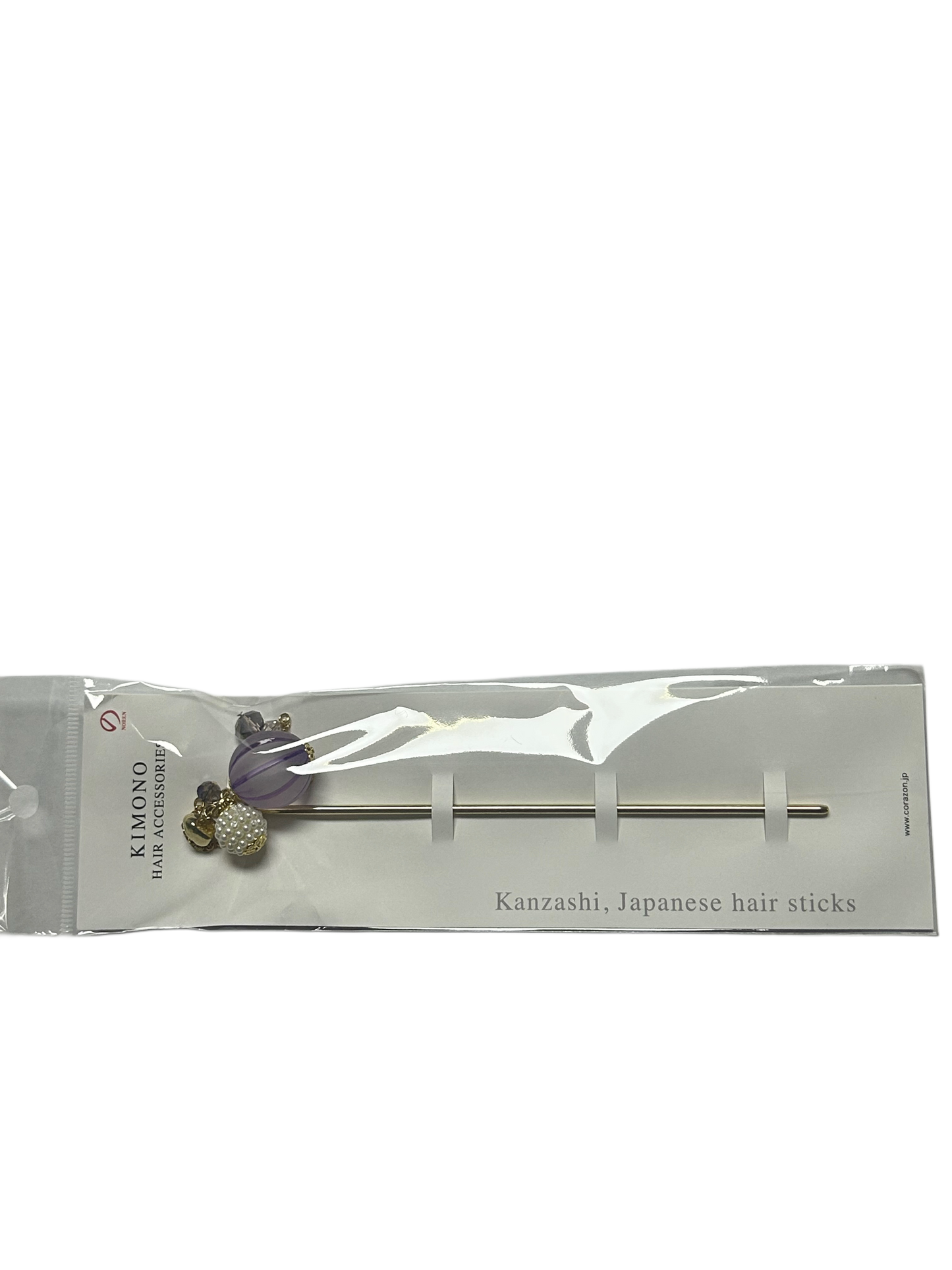 Noren Hair Pin, Bubble Ball, Hair Accessory purple