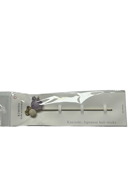 Noren Hair Pin, Bubble Ball, Hair Accessory purple