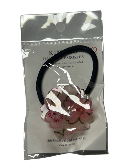 Acrylic Original Sakura Hair tie Pony Japanese pattern Flower Pink