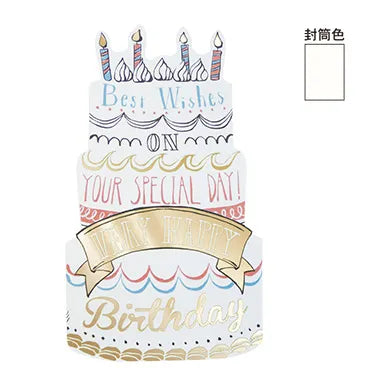 Birthday signboard card cake