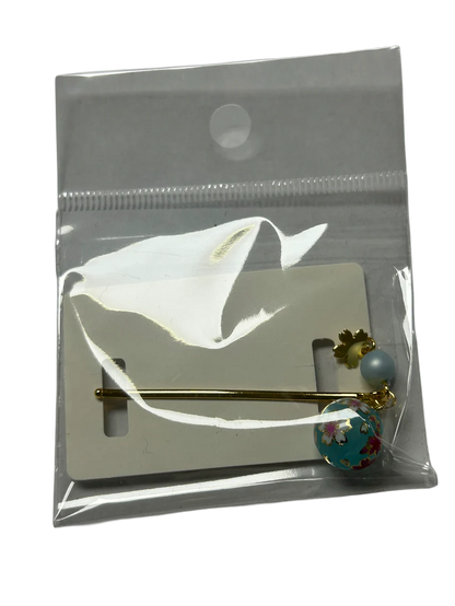 Sakura ball hairpin blue HD