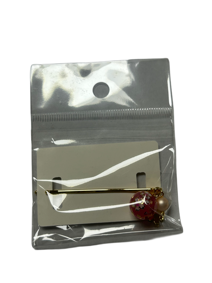 Sakura ball hairpin peach HD