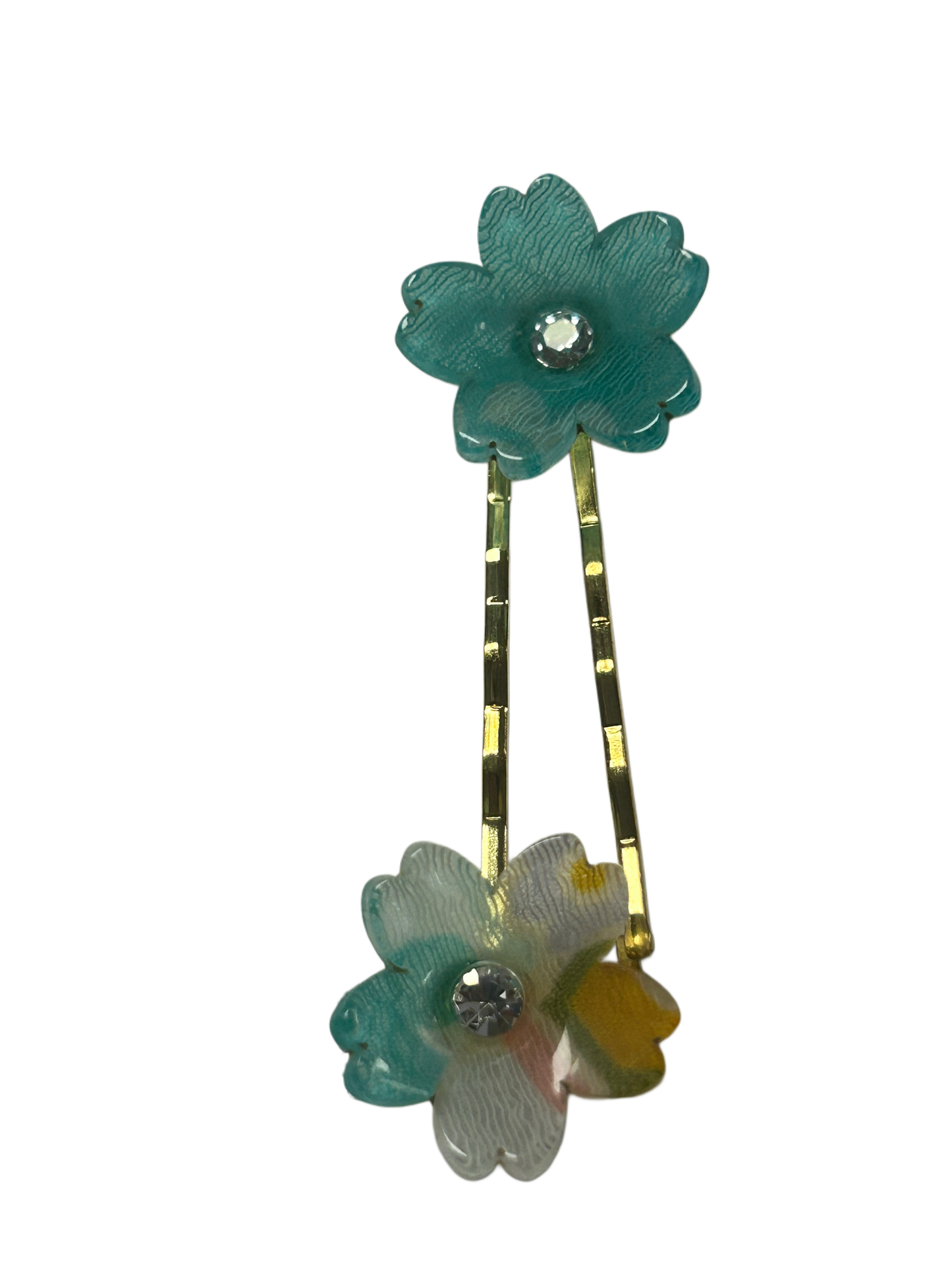 Set of 2 Hair Accessories Acrylic Hairpin Set Blue