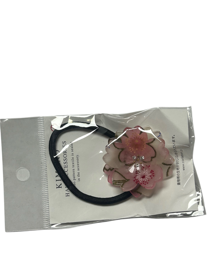 Acrylic Original Sakura Hair tie Pony Japanese pattern Flower Pink