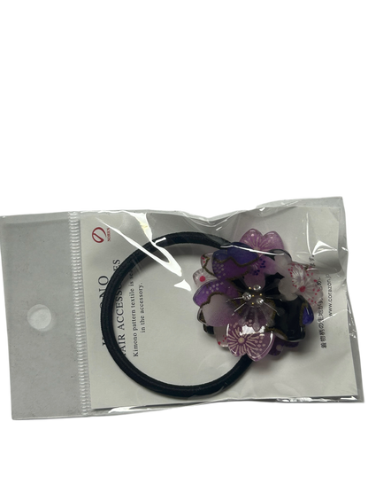 Acrylic Original Sakura Hair tie Pony Japanese pattern Flower Purple