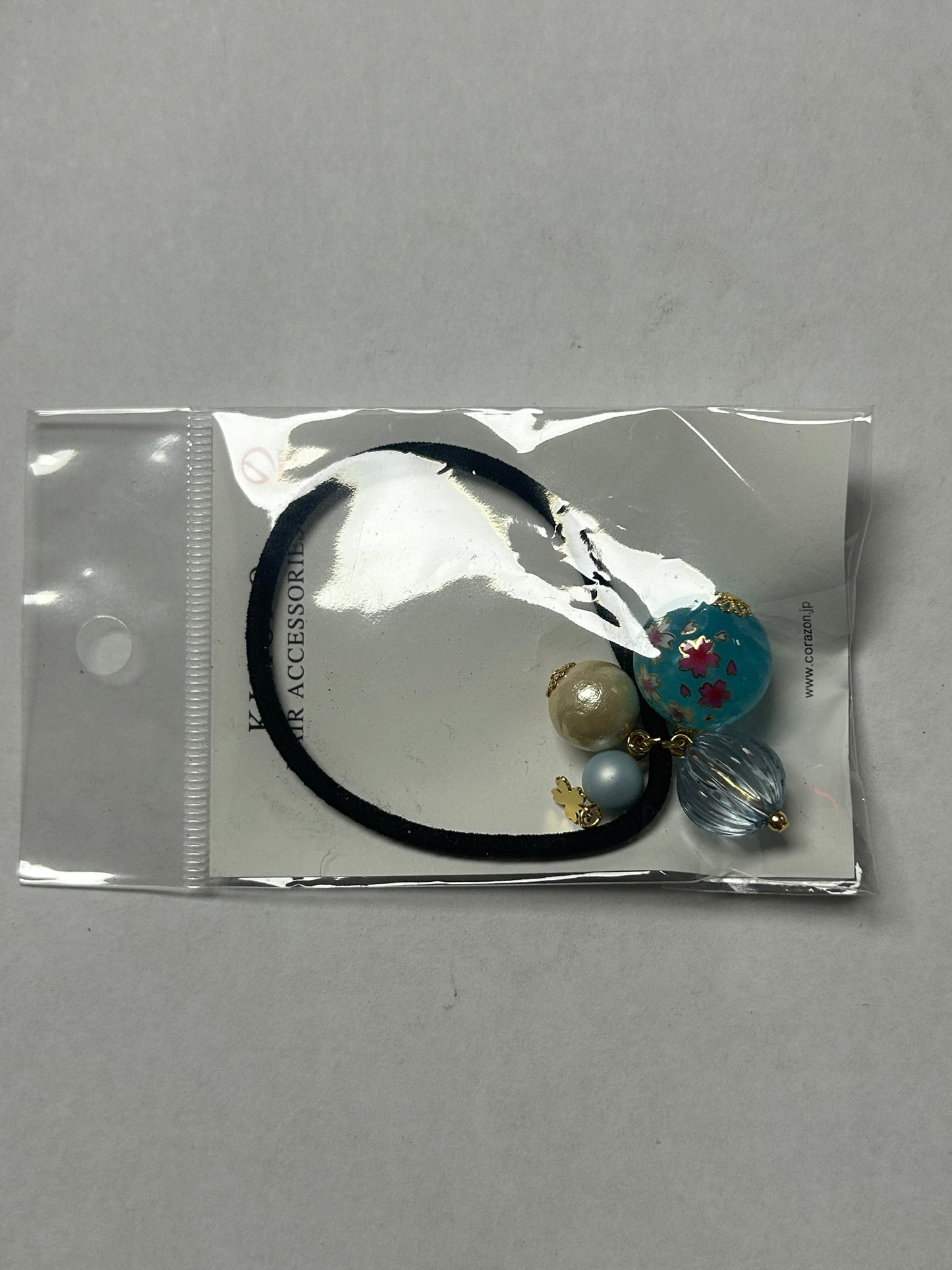 Sakura ball hair rubber blue HD