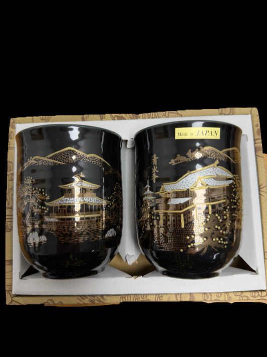 Mug 2 pairs Black sakura