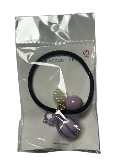 Noren Hair Rubber Glass Ball Dragonfly Ball Purple