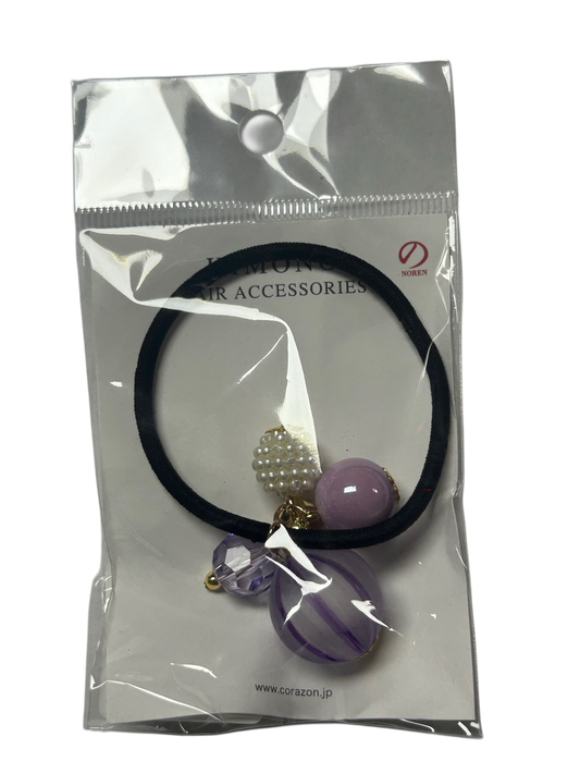 Noren Hair Rubber Glass Ball Dragonfly Ball Purple