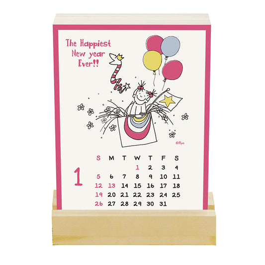 Greeting Life Letterpress Stand Calendar 2025 C-1613-RY