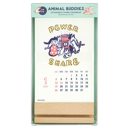 Greeting Life Letterpress Stand Calendar 2025 C-1616-CB