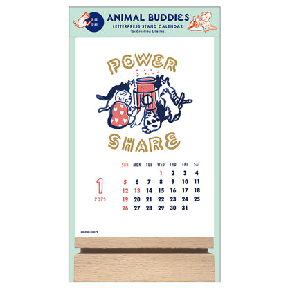 Greeting Life Letterpress Stand Calendar 2025 C-1616-CB