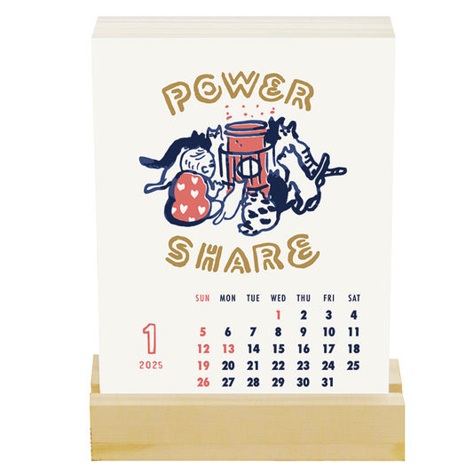 Greeting Life Letterpress Stand Calendar 2025 C-1616-CB