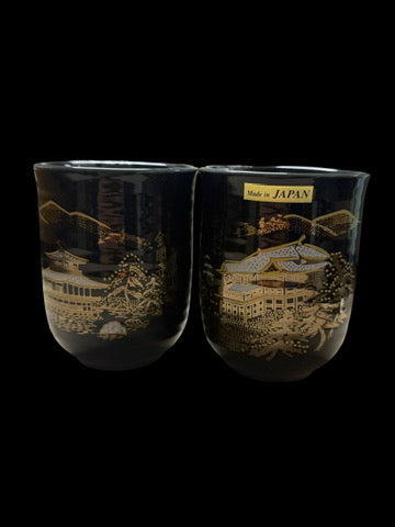 Mug 2 pairs Black sakura