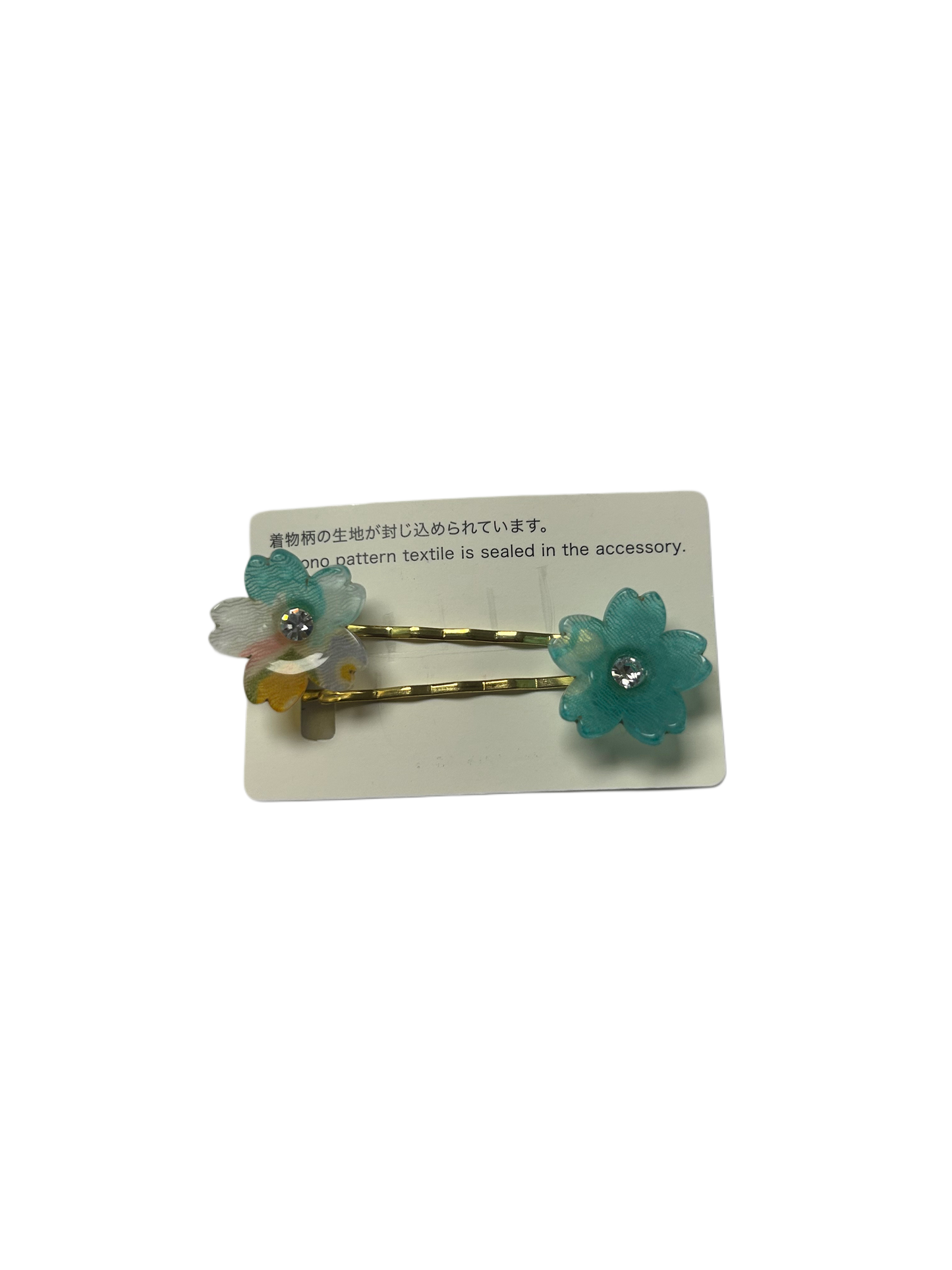Set of 2 Hair Accessories Acrylic Hairpin Set Blue