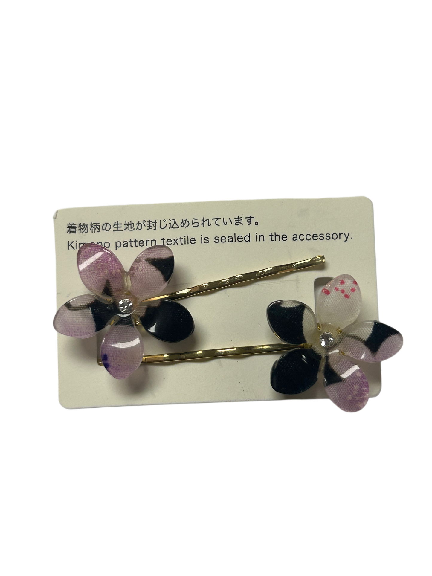 Set of 2 Hair Accessories Acrylic Hairpin Set Purple