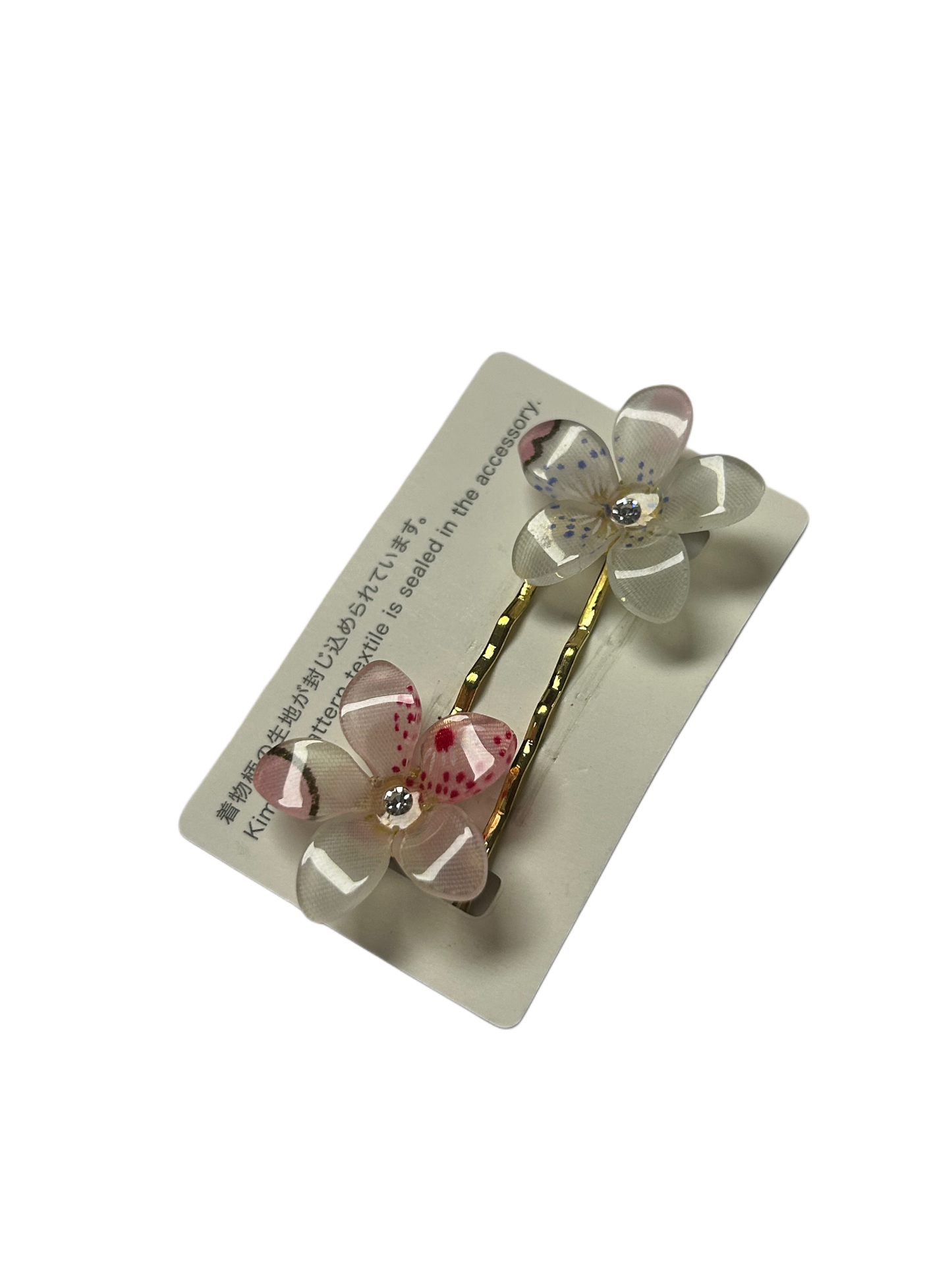Set of 2 Hair Accessories Acrylic Hairpin Set Pink